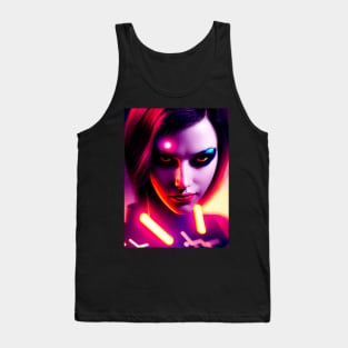 Cyberpunk Hotties (25) - Beautiful Sci fi Women Tank Top